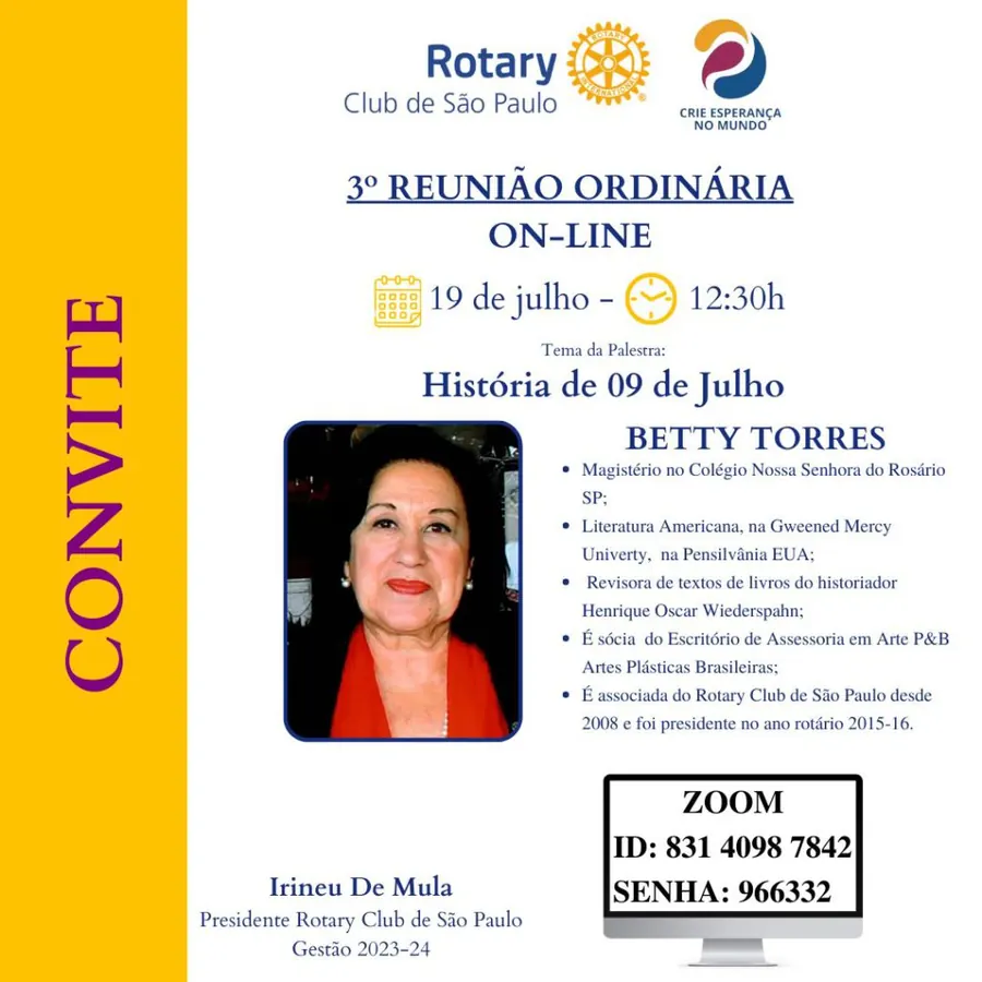 Foto do repositório histórico do Rotary Clube de São Paulo (2025)