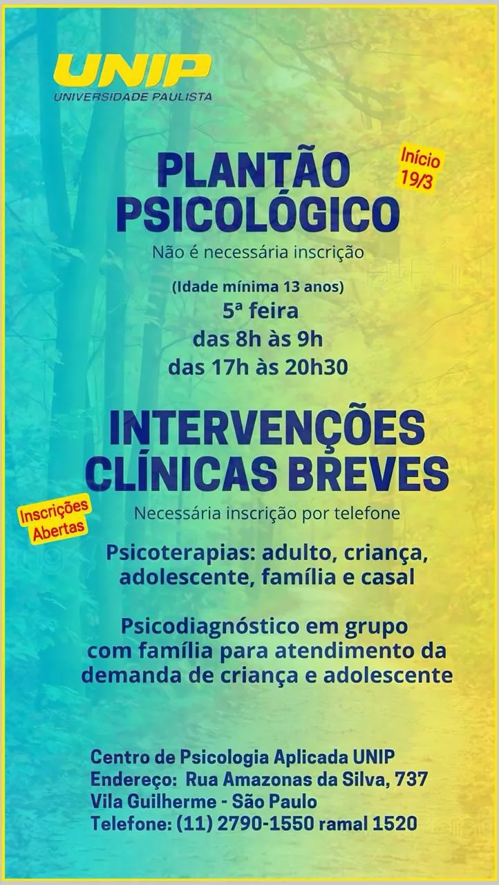 💙 *Conhece alguém que precisa de apoio psicológico?* - Rotary Clube de São Paulo