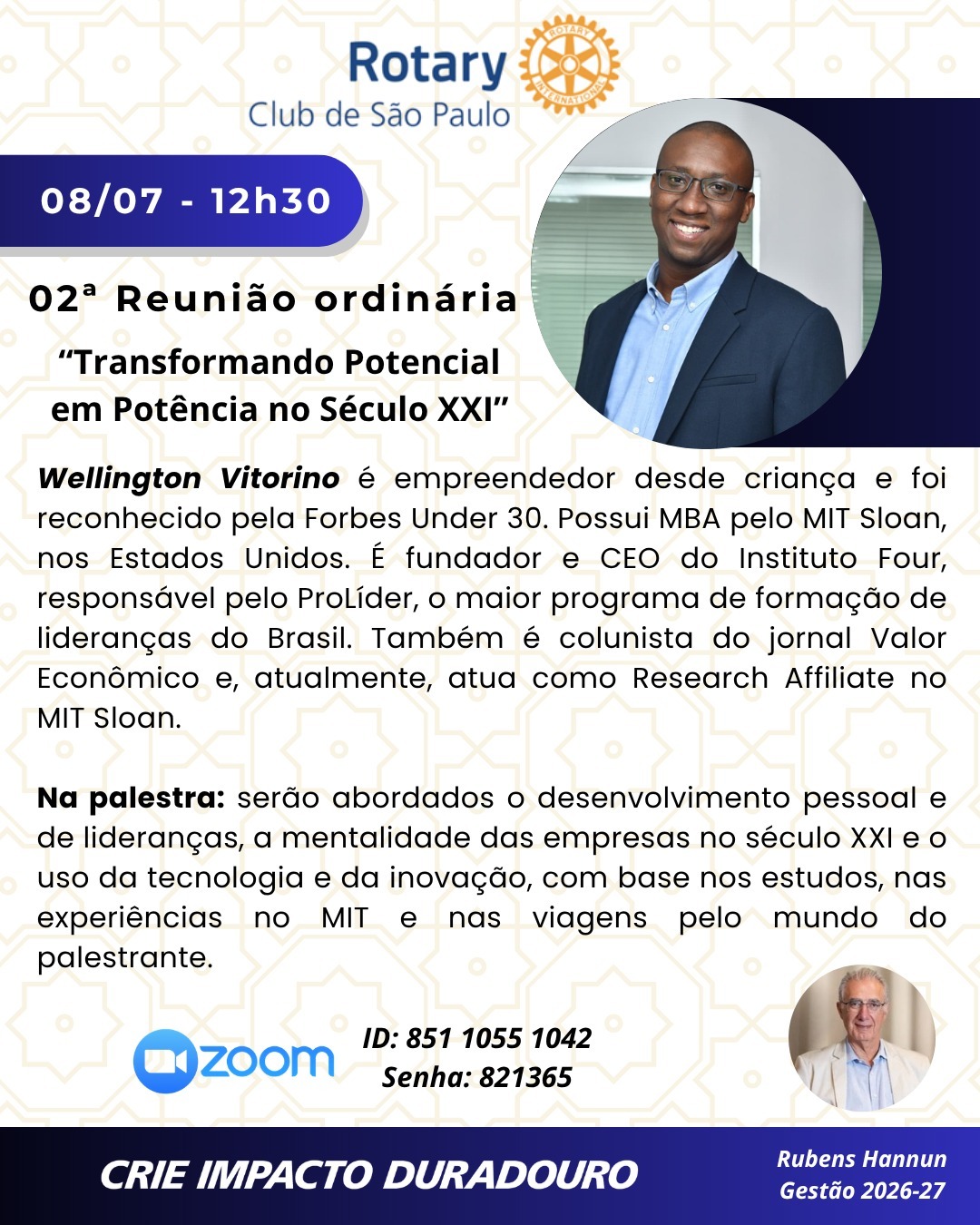 Vídeo da palestra Transformando Potencial em Potência no Século XXI com Weelington Vitorino